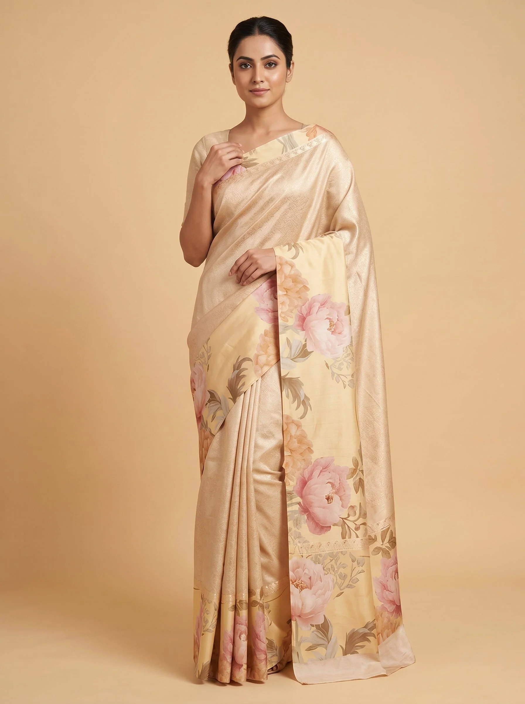 Yellow Solar Beam Handloom Saree