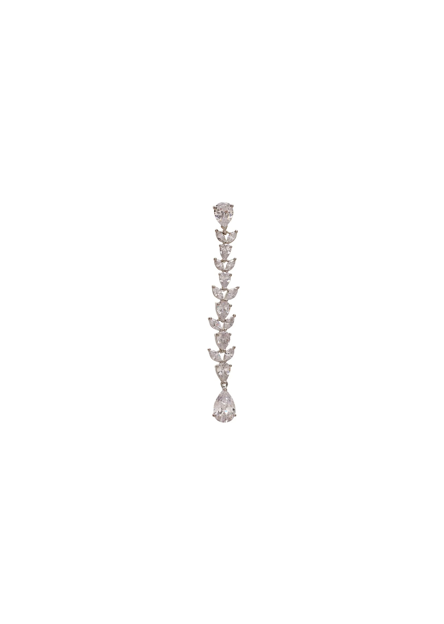 Zirconia Chain Drop Earrings - Image 2